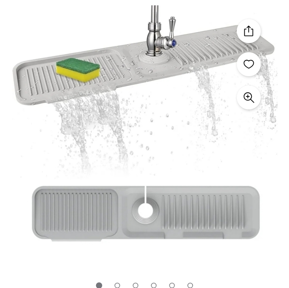 Gray Silicone Sink Draining Mat-1 QTY Only